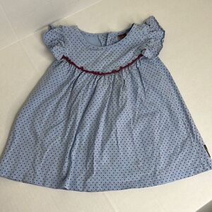MATILDA JANE CHARACTER COUNTS BLUE AND BURGUNDY POLKA-DOT DRESS size 2
